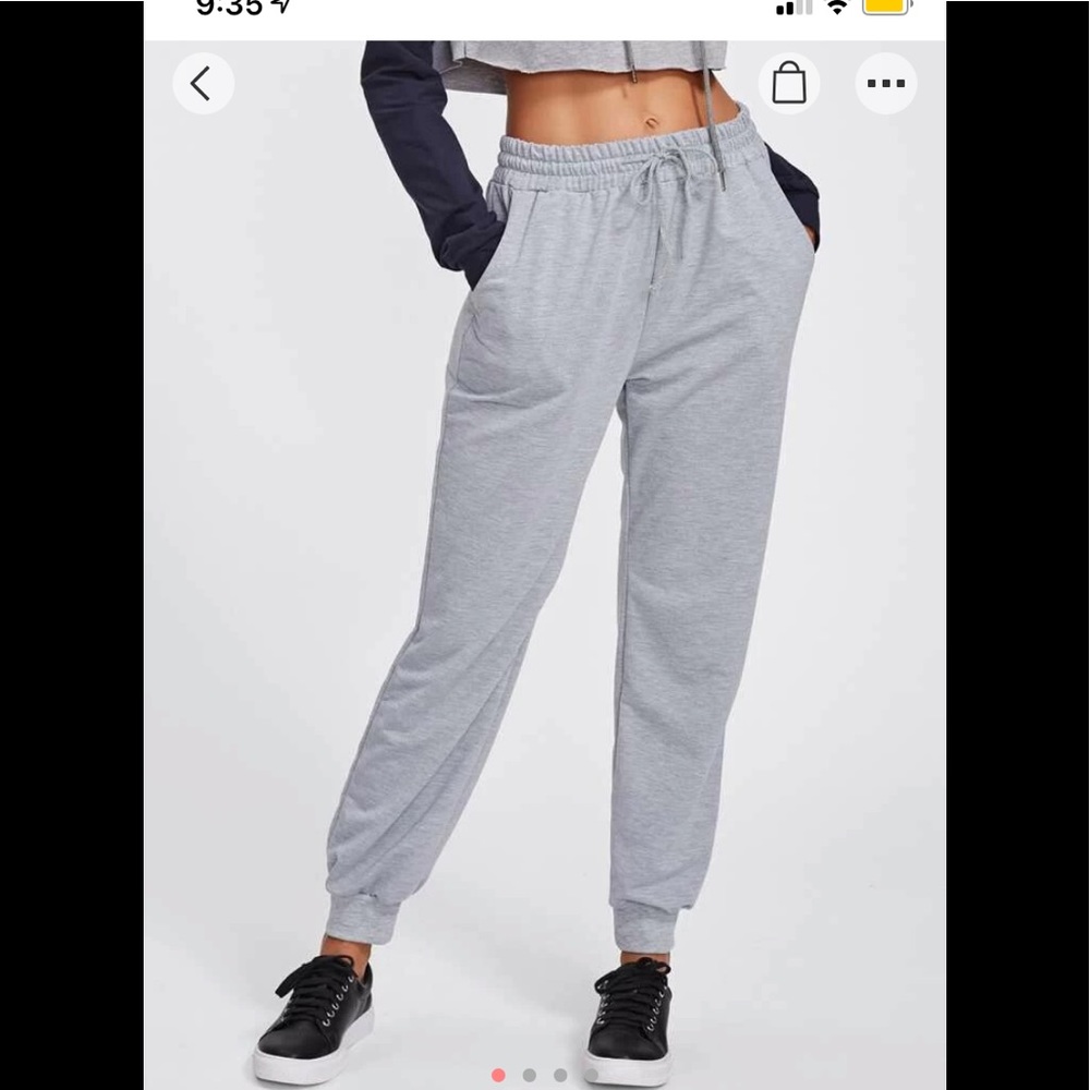 ROMWE grey sweatpants with pockets